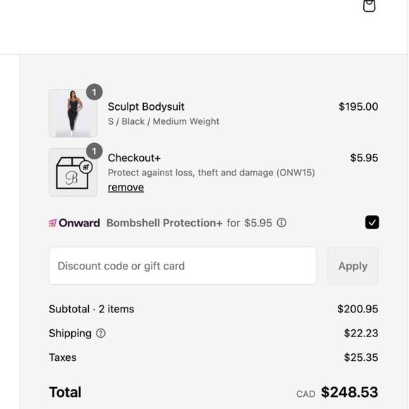 BOMBSHELL SPORTSWEAR Sculpt Bodysuit XS / Black - Picture 4 of 5